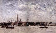 Eugene Boudin Le Port a Anvers oil painting reproduction